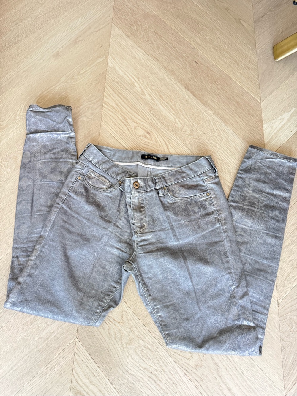 Massimo Dutti Silver-Gray Women's Skinny Jeans